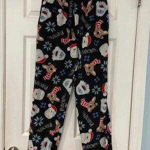 Rudolph the Red Nosed Reindeer Mens Christmas Pajama Pants Size Small